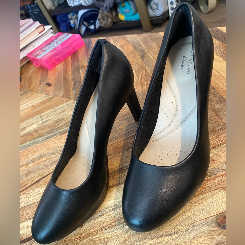 Size 9 Black Clark's Heels